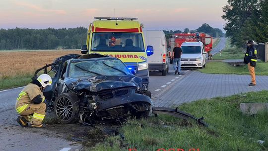 Niebezpieczne zdarzenie w Grabinie. 25-latek w szpitalu