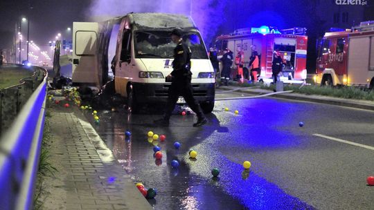 Nocna eksplozja na Plantach. Ranny kierowca
