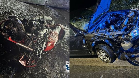 Nocny wypadek w gminie Wierzbica. 33-letni motocyklista w szpitalu