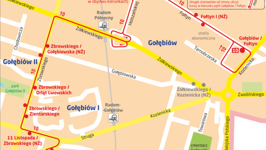 Nowa trasa linii 10. Na wniosek pasażerów