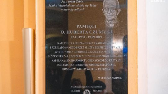 O. Czuma upamiętniony, odsłonięto tablicę