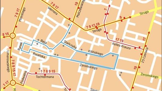Objazdy w centrum Radomia. Autobusy pojadą innymi trasami! (mapka)