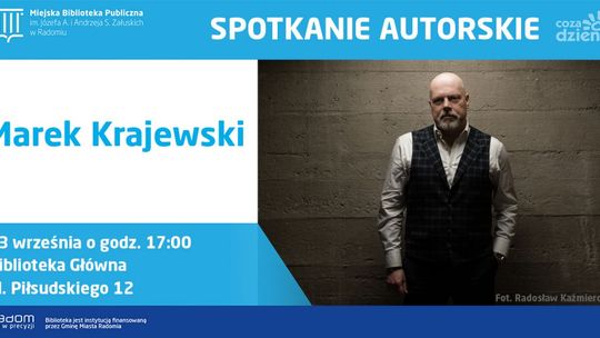 Odbędzie się spotkanie autorskie z Markiem Krajewskim