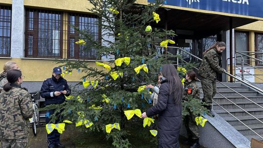 Odblaskowa choinka w Kozienicach