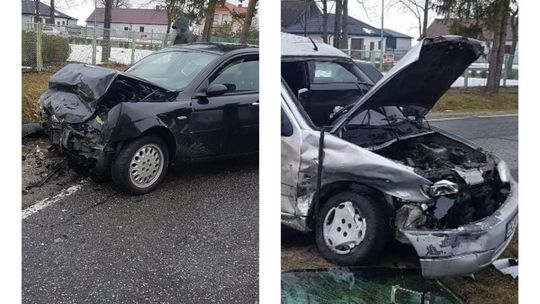 Odechów. Zderzenie dwóch pojazdów