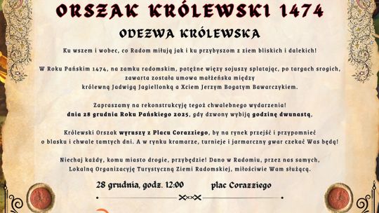 Orszak Królewski 1474, zaręczyny Jadwigi Jagiellonki na radomskim zamku