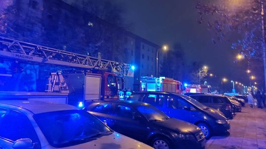 Paderewskiego. Pożar mieszkania 