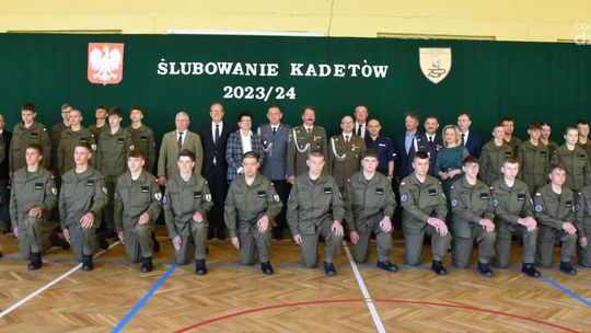 Pierwsze, historyczne ślubowanie kadetów w szkole w Iłży