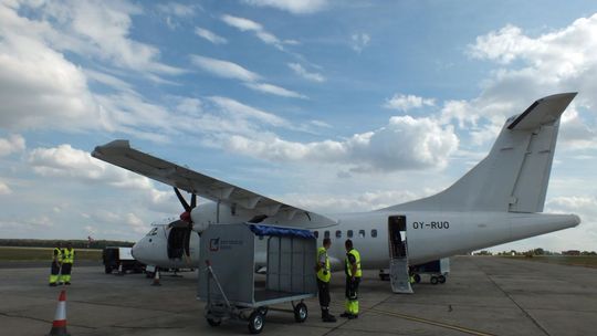 Pierwszy samolot z Rygi wrócił do Radomia