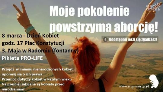 Pikieta przeciw aborcji