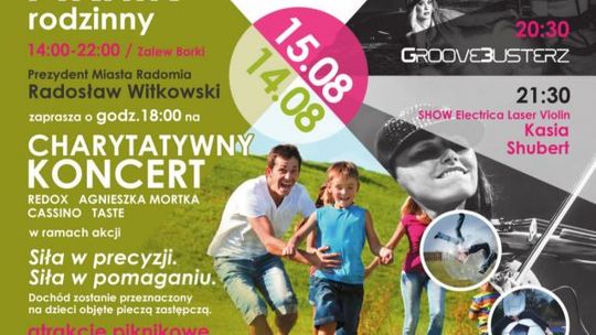 Piknik rodzinny z laserowo-multimedialnym show nad zalew Borki