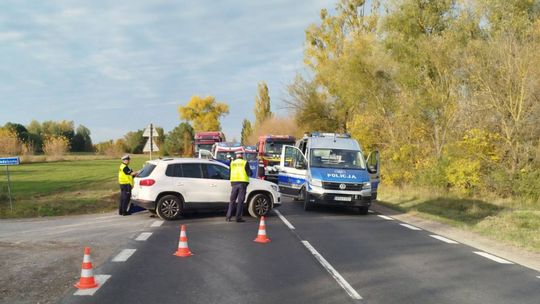 PILNE. Śmiertelny wypadek z udziałem motocyklisty w Skaryszewie. Droga jest zamknięta dla ruchu