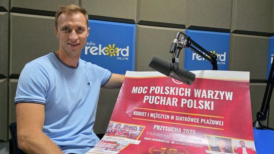 Piotr Skiba przed turniejem Moc Polskich Warzyw Puchar Polski kobiet i mężczyzn w siatkówce plażowej Przysucha 2025