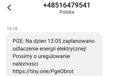 Podszywają się pod PGE. Fałszywe SMS-y i e-maile