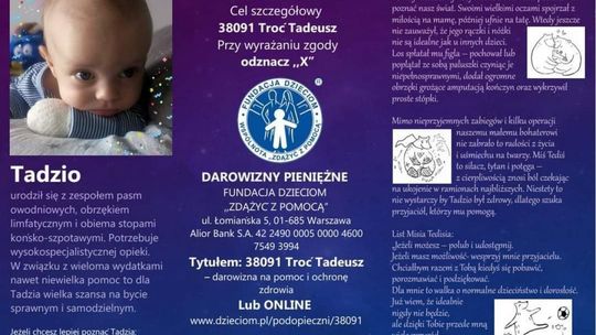 Półroczny Tadzio potrzebuje wsparcia!