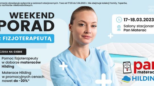 Porady fizjoterapeuty i promocje w salonie Pan Materac w Radomiu!