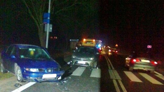 Pościg za oplem i kraksa w Modrzejowicach (VIDEO)