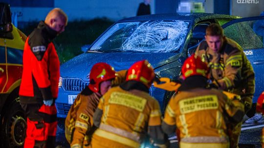 Potrącenie pieszej na przejściu