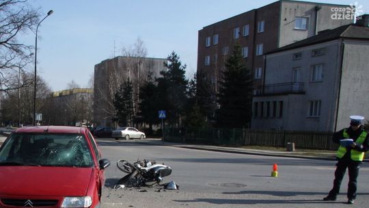 Potrącenie pijanego motorowerzysty w Iłży