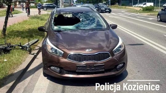 Potrącenie rowerzysty w Kozienicach