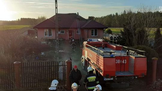 Pożar domu jednorodzinnego