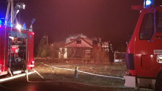 Pożar domu jednorodzinnego w Cerekwi