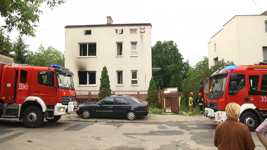 Pożar domu przy ul. Kosowskiej [wideo]