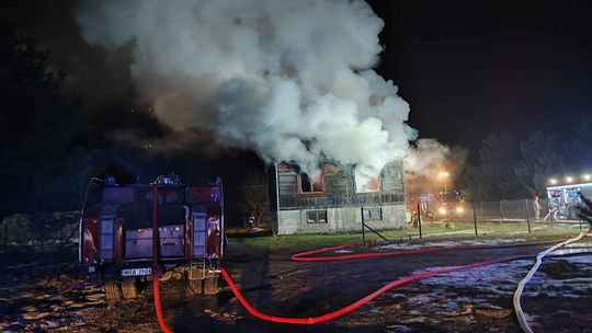 Pożar domu w Bartodziejach