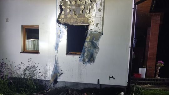 Pożar domu w gminie Chotcza 