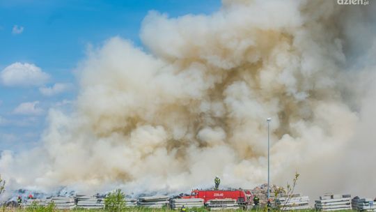 Pożar hali przy ul. Tartacznej. Straty na ponad pół mln 
