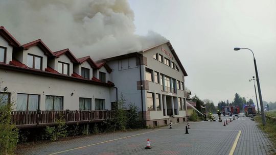 Pożar hotelu w Szydłowcu