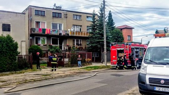 Pożar mieszkania przy ul. Langiewicza