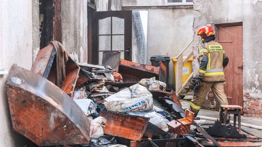 Pożar mieszkania przy ul. Szewskiej 