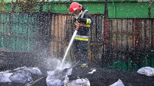 Pożar na boisku MOSIR-u
