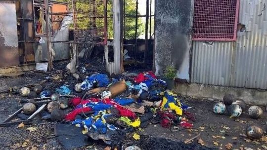 Pożar obiektu Mazowsza Grójec. Spłonął sprzęt sportowy