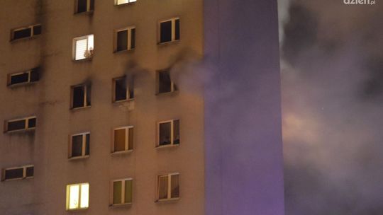 Pożar przy ul. Sandomierskiej. Ofiara śmiertelna