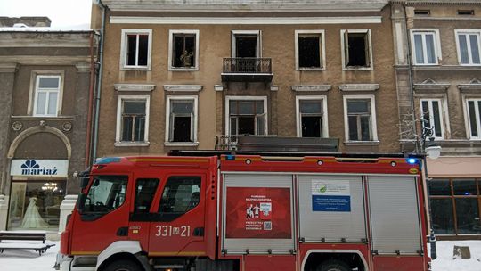 Pożar pustostanu przy ul. Żeromskiego