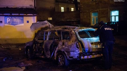 Pożar samochodu osobowego