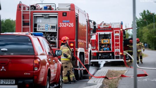 Pożar samochodu w Iłży
