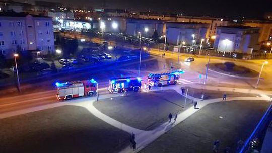 Pożar śmieci na balkonie przy ul. Michałowskiej