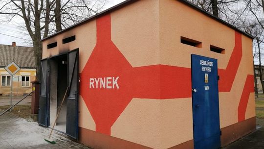 Pożar stacji trafo w Jedlińsku