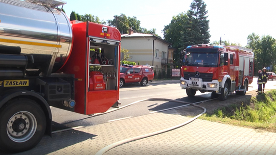 Pożar stolarni w Milejowicach