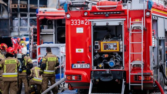 Pożar w budynku dawnej Wyższej Szkoły Biznesu