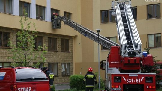 Pożar w Komendzie Miejskiej Policji w Radomiu