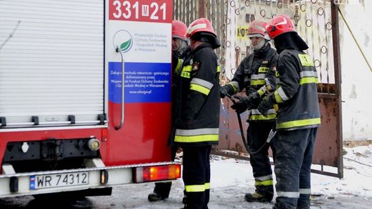 Pożar w tartaku w Wielogórze