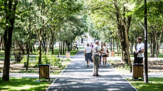 Prace w parku na finiszu