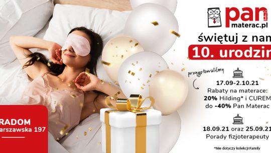 Promocje i rabaty na urodziny Pana Materaca!