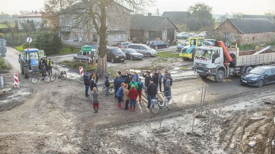 Prostest przy budowie trasy S7