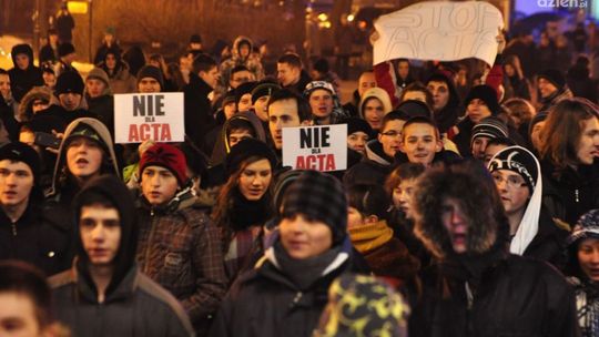 Protest radomian przeciwko ACTA
