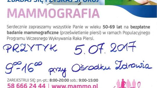 PRZYTYK. Bezpłatna mammografia